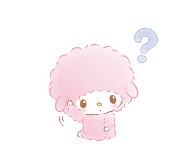 a gif of my sweet piano with a look of confusion as a question mark falls on her head.